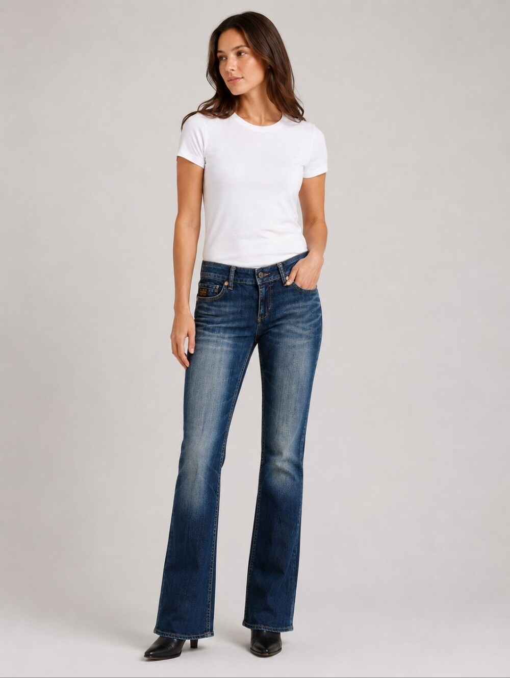 G-Star Originals Raw Blue Denim Bootcut Dark Wash Mid Rise Women's Jeans 31x36